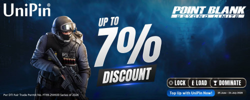 Get Up To 7% Cashback on UniPin Credits (PH)